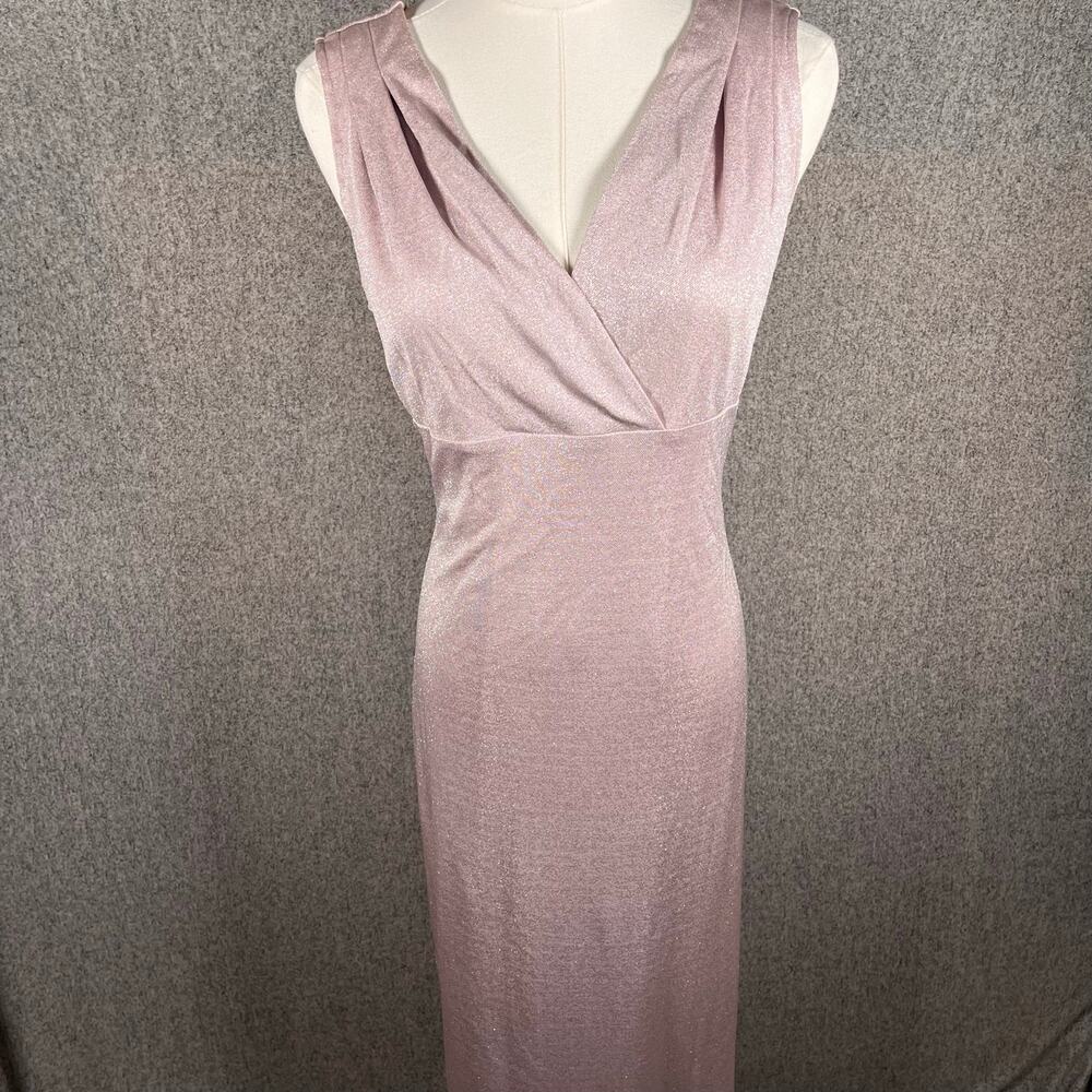VTG 90s Y2K Prom Formal Gown Dress Light Pink Ethereal Fairy Whimsy Shimmer 12